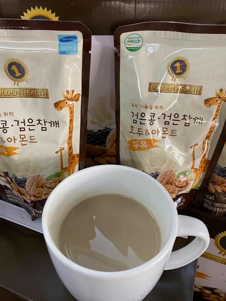 Sữa hạnh nhân óc chó Hàn Quốc Golden Health mỗi xách 20 gói Mỗi gói 195ml