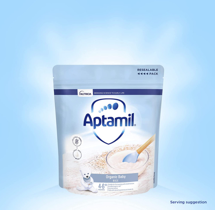 Bột ăn dặm Aptamil kem ngô ngũ cốc Creamed Banana Porridge Baby Food Cereal, 4-6+ Months, 125g